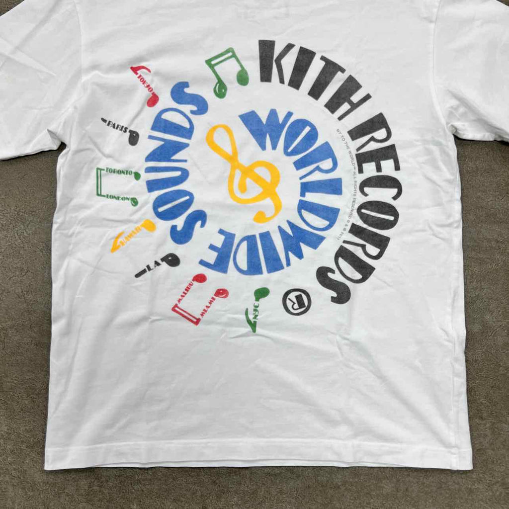 Kith T-Shirt "KITH RECORDS" White Used Size S