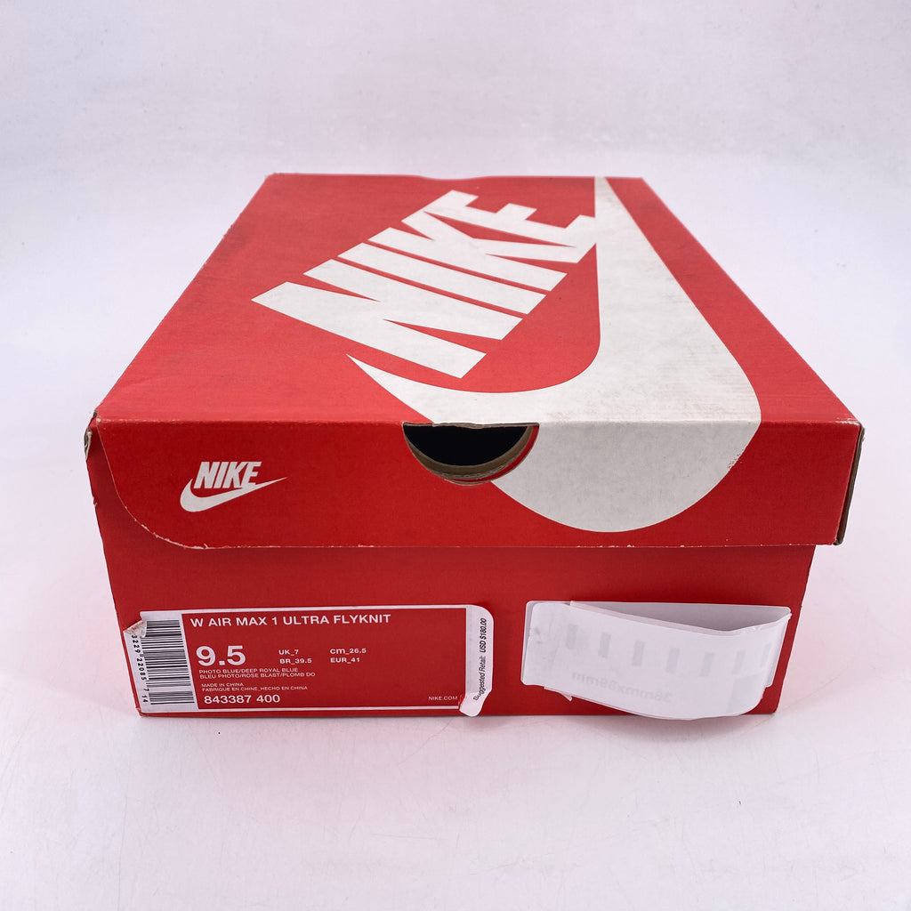 Nike Air Max 1 Flyknit "Photo Blue" 2016 New Size 9.5W