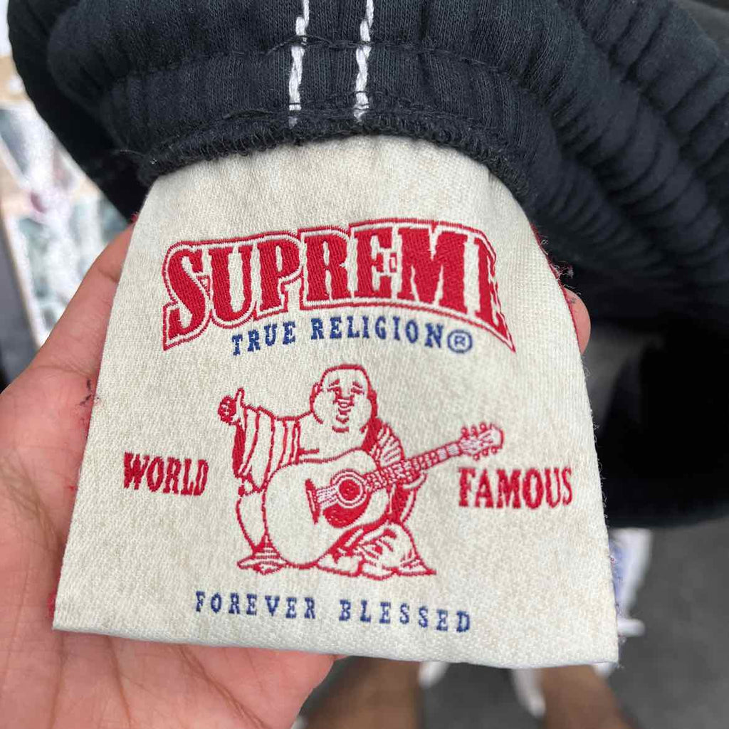 Supreme Sweatpants "TRUE RELIGION FW25" Black Used Size S