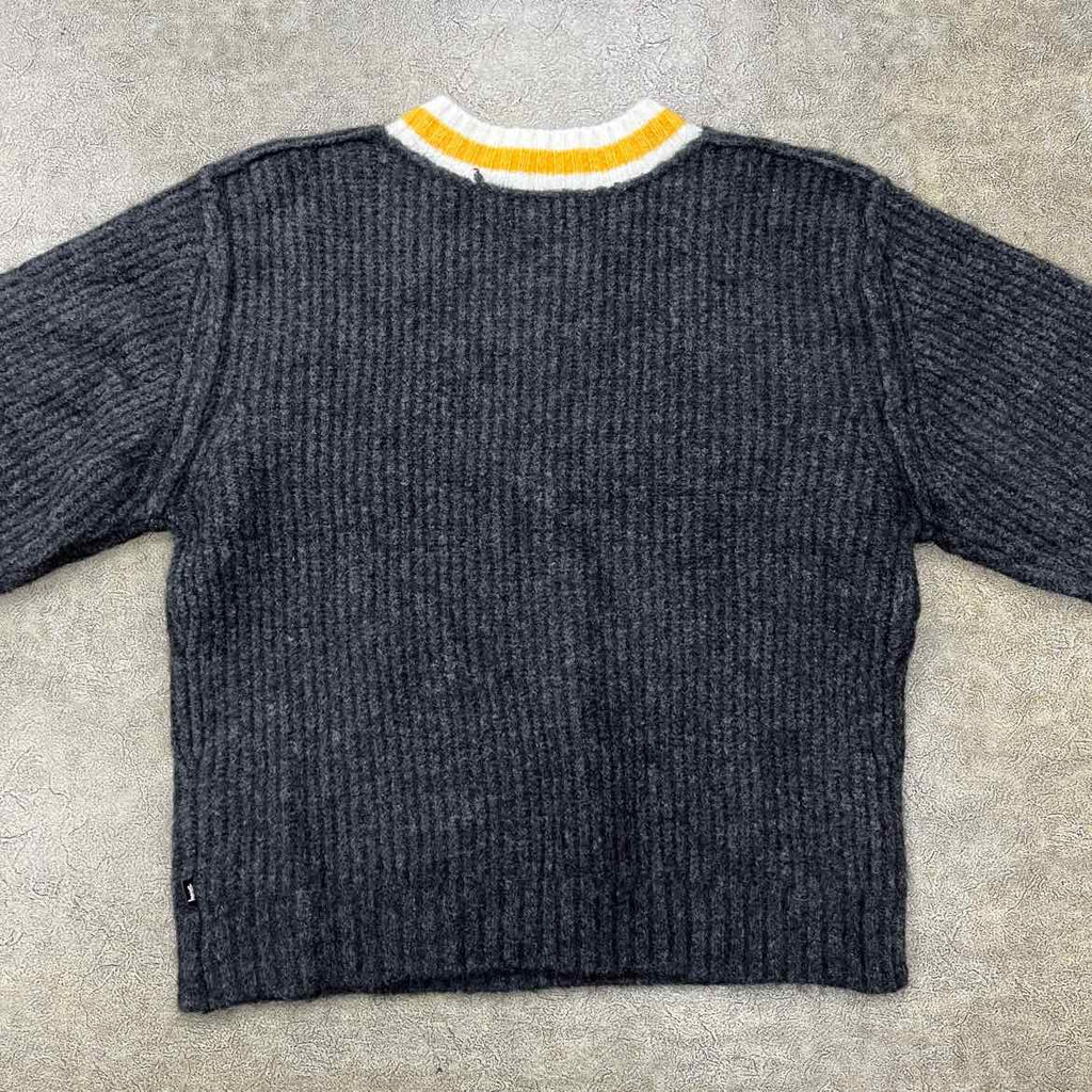 Stussy Crewneck Sweater "MOHAIR" Black New Size XXL