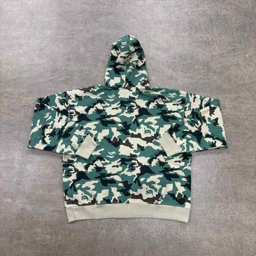 Bape Zip Up "WOODLAND CAMO" Green New Size 2XL