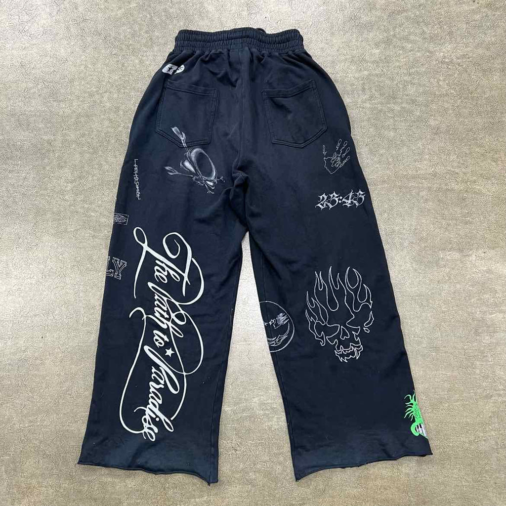 Hellstar Sweatpants "GRAFFITI" Black Used Size L