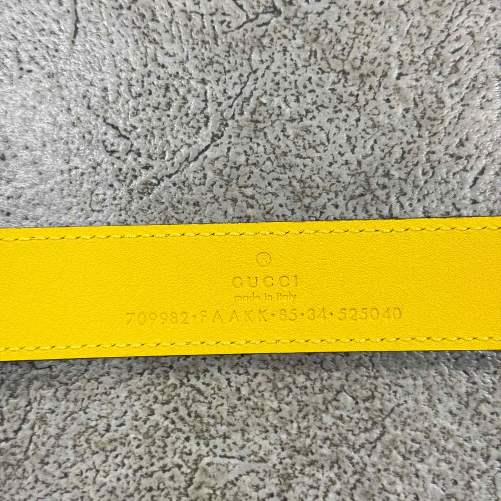 Gucci (W) Belt "POKE A DOT" New Yellow Size 34