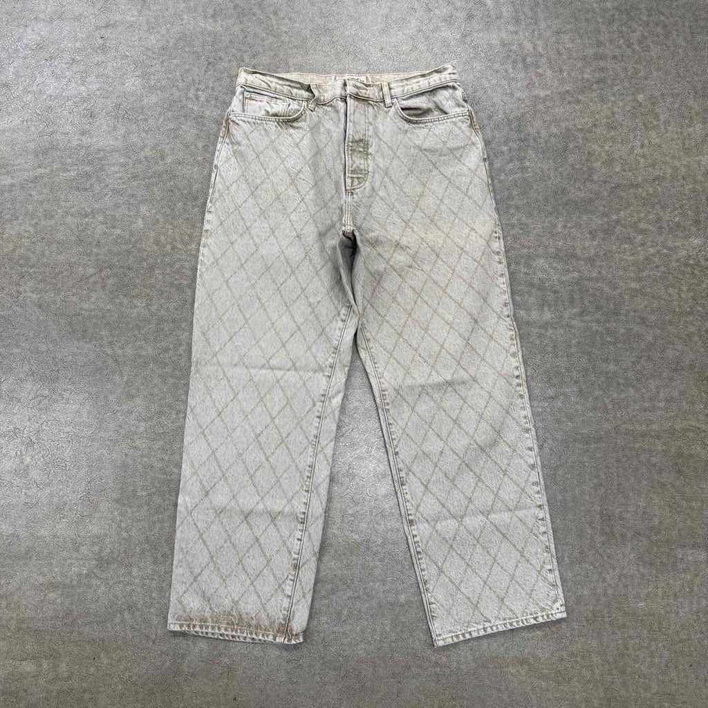 Stussy Jeans "QUILTED" Beige New Size 32