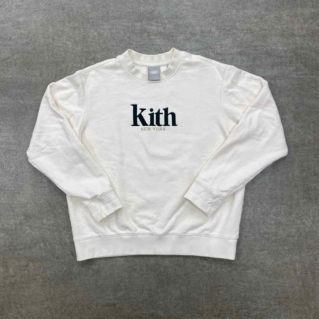 Kith Crewneck Sweater "JANE" Cream Used Size L (W)