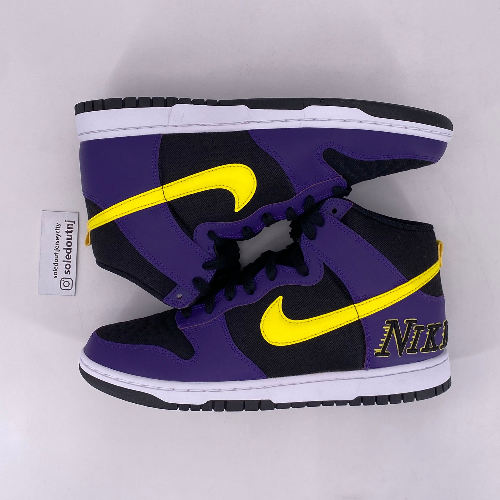 Nike Dunk High PRM &quot;Lakers&quot; 2021 New Size 10.5