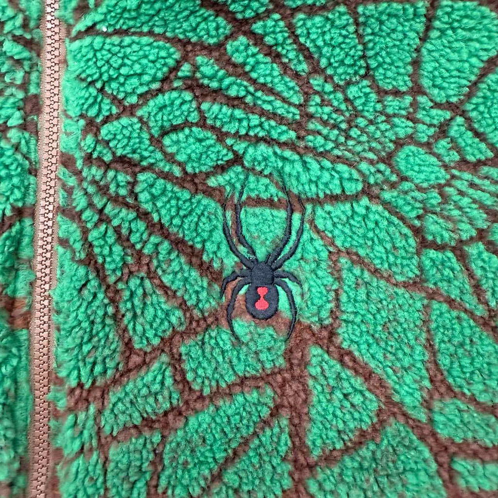 Supreme Fleece Jacket "SPYDER WEB" Brown Used Size M