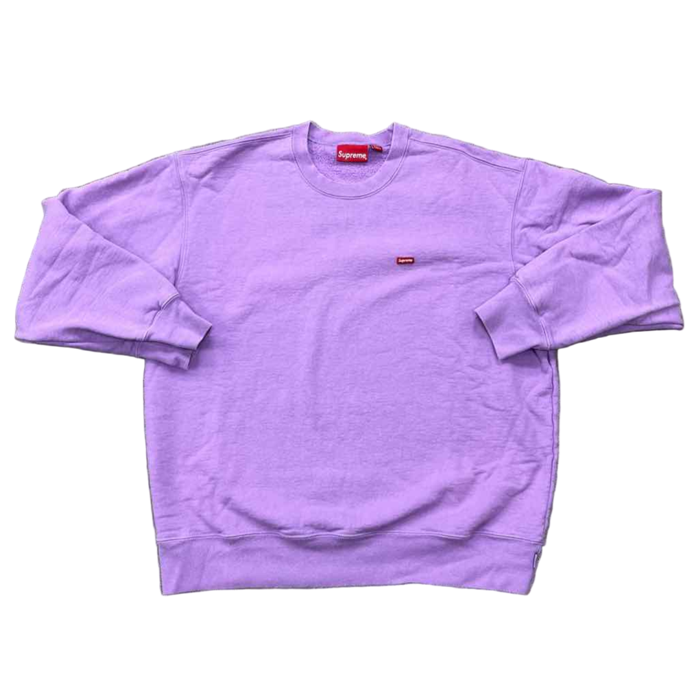Supreme Crewneck Sweater "MINI LOGO" Purple Used Size L