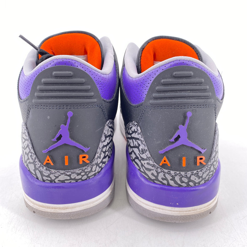 Air Jordan 3 Retro "BLACK COURT PURPLE" 2020 Used Size 10