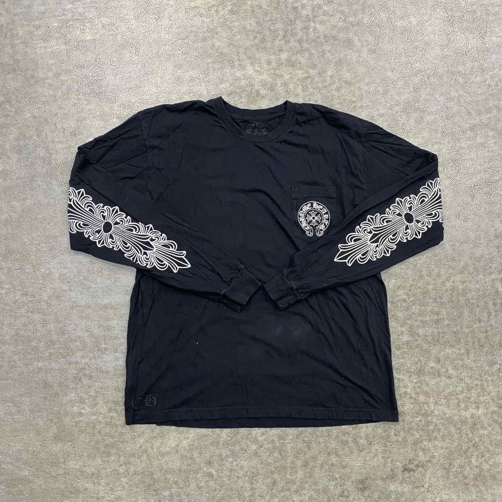 Chrome Hearts Long Sleeve "LOS ANGELES" Black Used Size 2XL