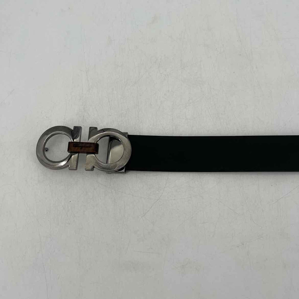 Salvatore Ferragamo Belt "LOGO" Used Black Size 34