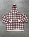 Kith Hoodie "PLAID" Red Used Size 2XL