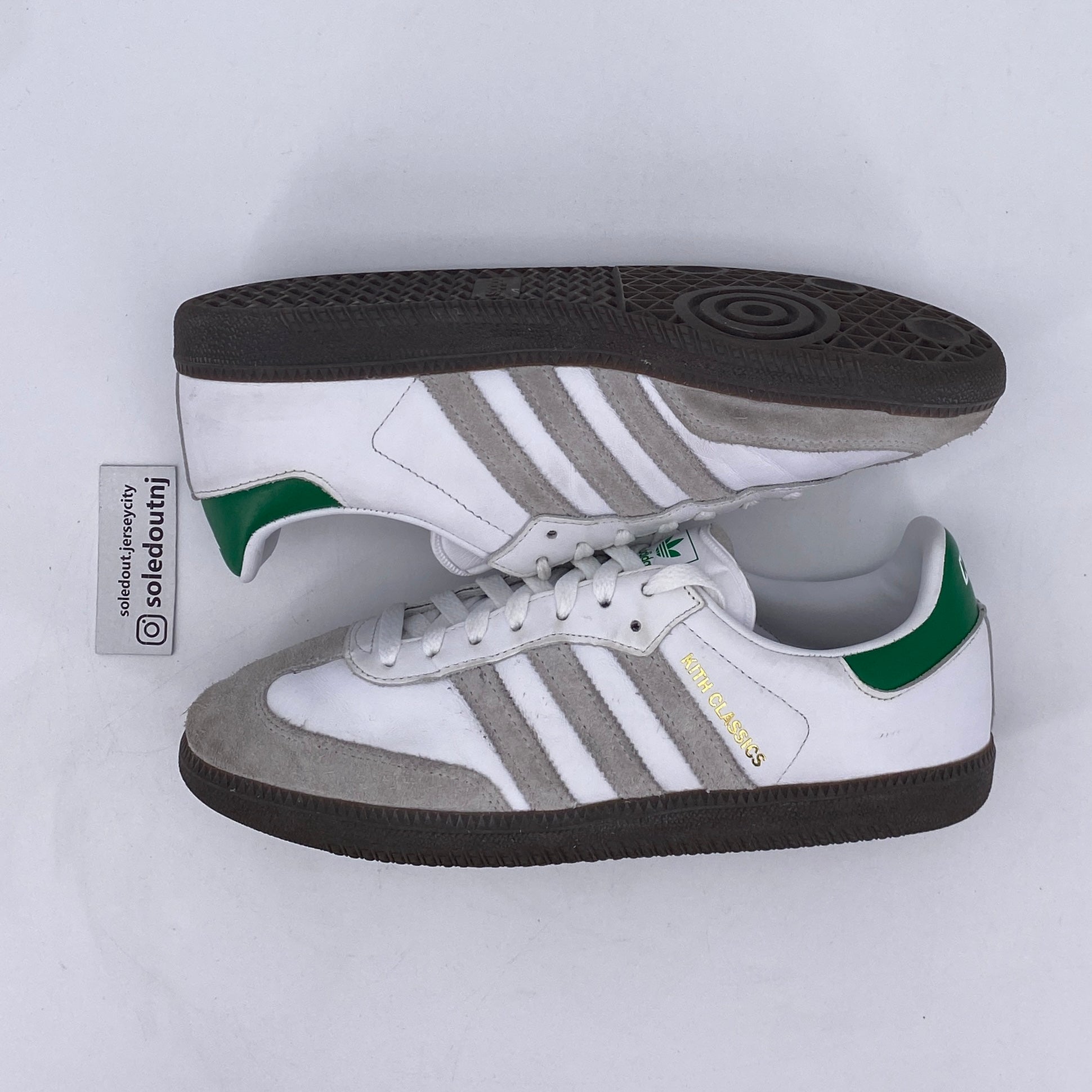 Adidas Samba "Kith White Green" 2022 Used Size 8.5