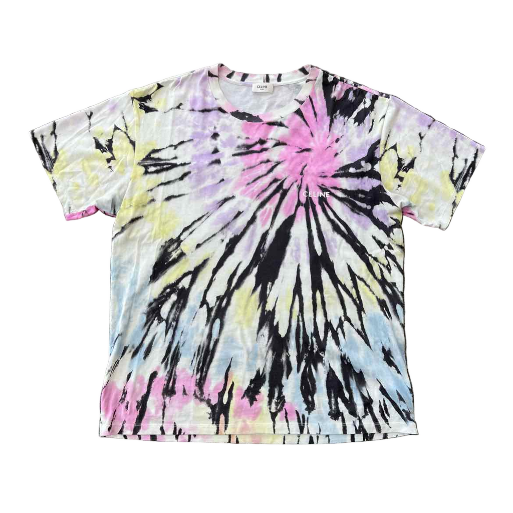 Celine T-Shirt "TIE DYE" Purple Used Size S