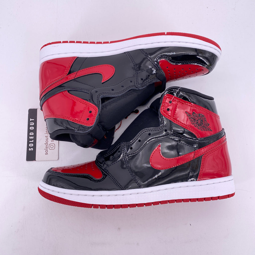 Air Jordan 1 Retro High OG "Patent Bred" 2021 New Size 8
