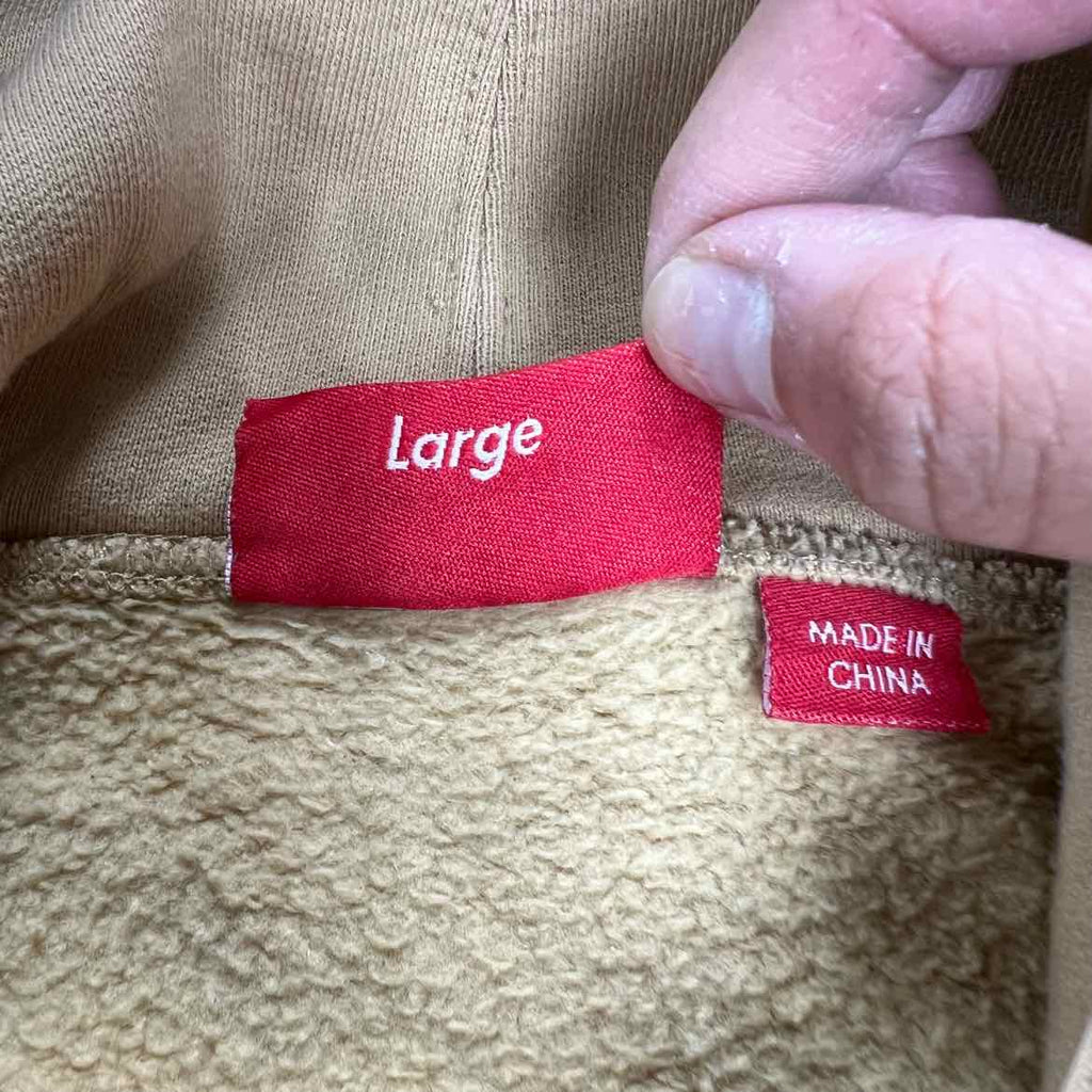 Supreme Hoodie "RHINESTONE SHADOW" Beige Used Size L