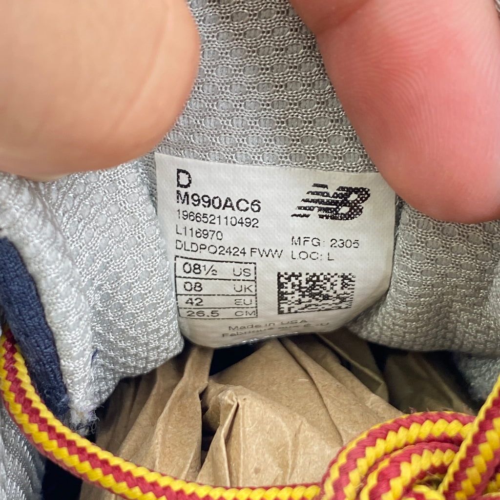 New Balance 990v6 "Action Bronson Lapis" 2023 Used Size 8.5