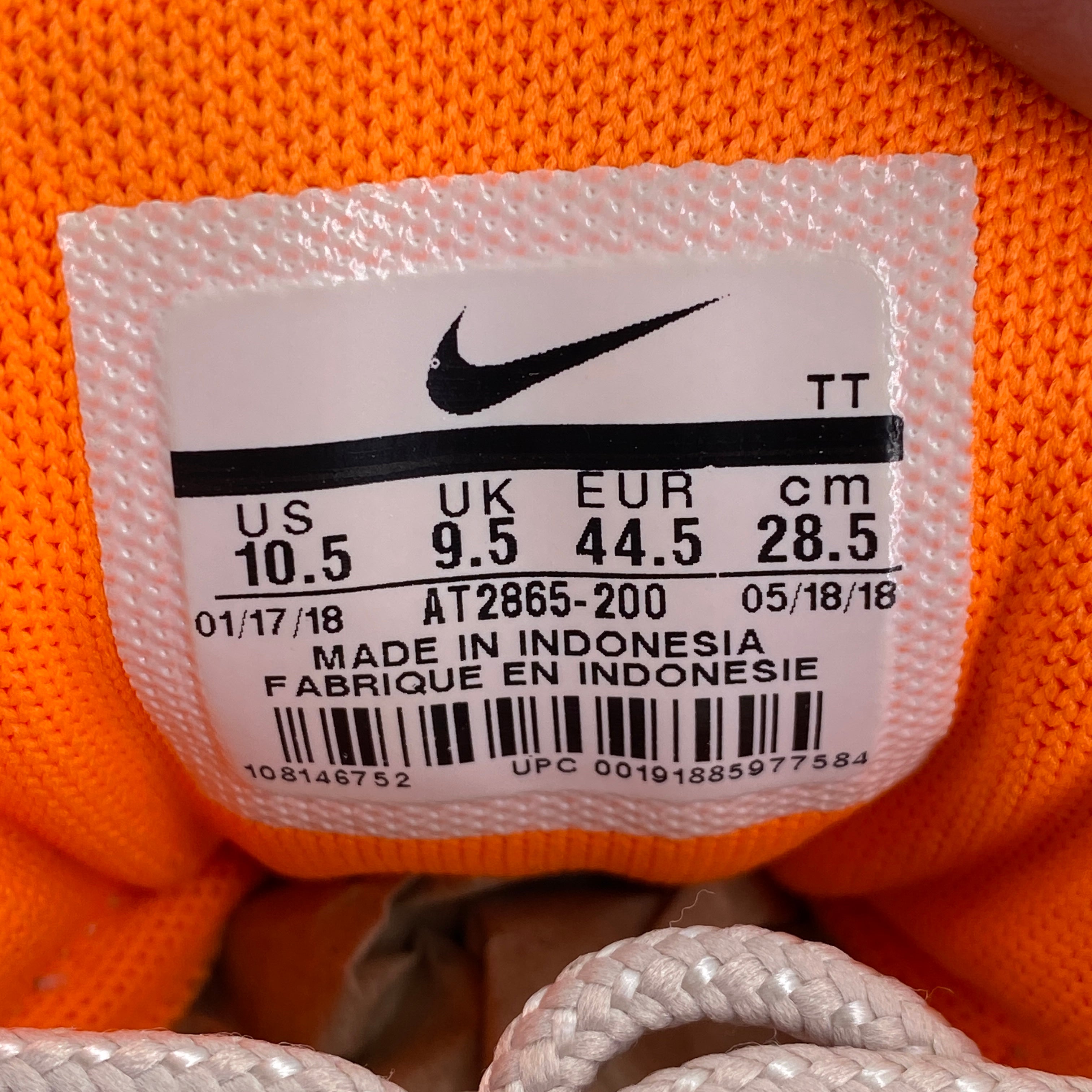 Nike nike flyknit racer pink green orange ice cream "Olive Orange" 2018 Used Size 10.5