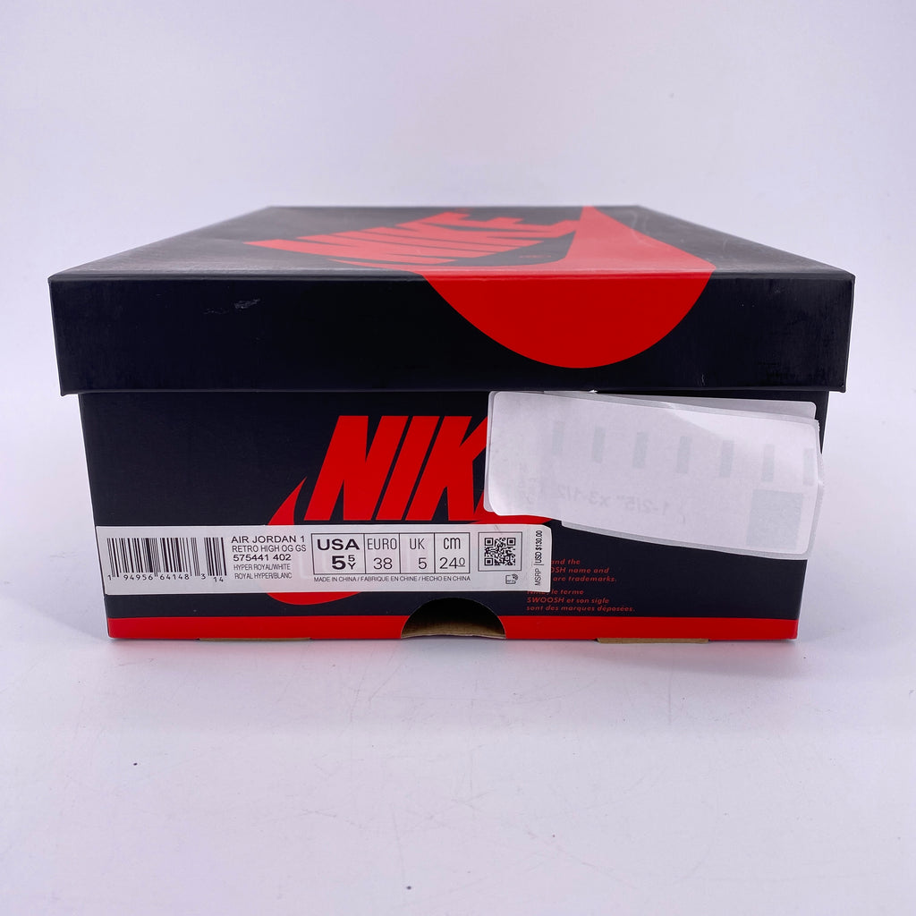 Air Jordan (GS) 1 Retro High OG "Hyper Royal Sg" 2021 New Size 5.5Y