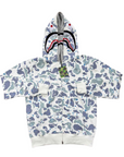 Bape Zip Up "DOUBLE SHARK" White Used Size XL