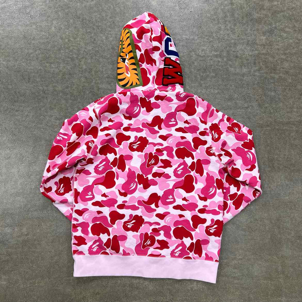 Bape Zip Up "ABC CAMO CRYSTAL" Pink Used Size L