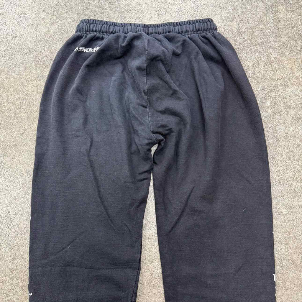 Chrome Hearts Sweatpants "VERTICAL LOGO" Black Used Size XL