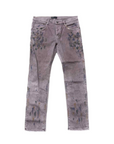 Purple Jeans "PAINT SPLATTER ORANGE" Grey Used Size 38