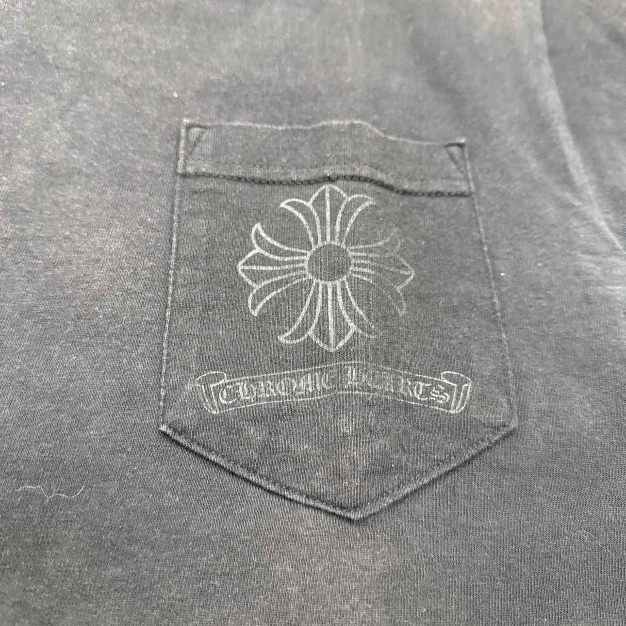 Chrome Hearts T-Shirt &quot;TONAL CROSS&quot; Black Used Size S