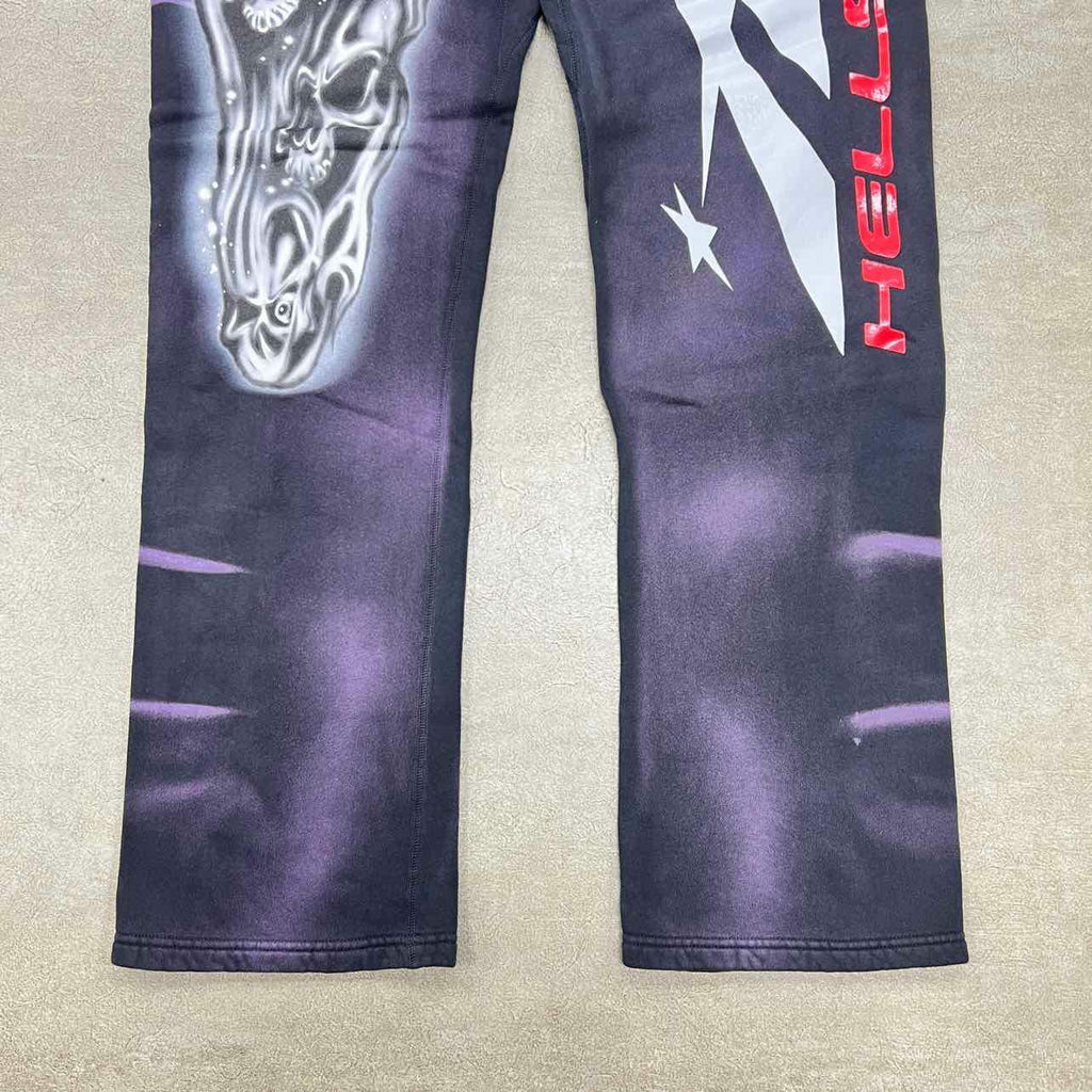 Hellstar Sweatpants "AIRBRUSHED SKULL" Black New Size L