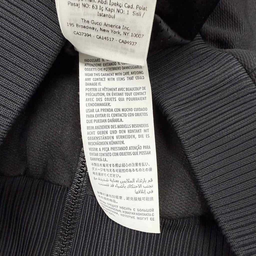 Gucci Zip Up "GG JACQUARD WEB" Black Used Size L