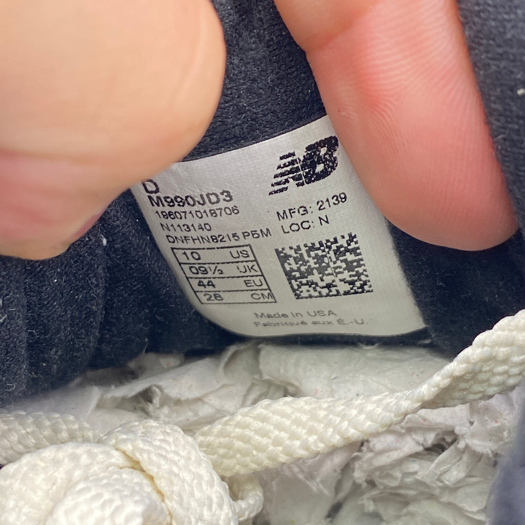 New Balance 990V3 "Jjjjound Olive" 2022 Used Size 10
