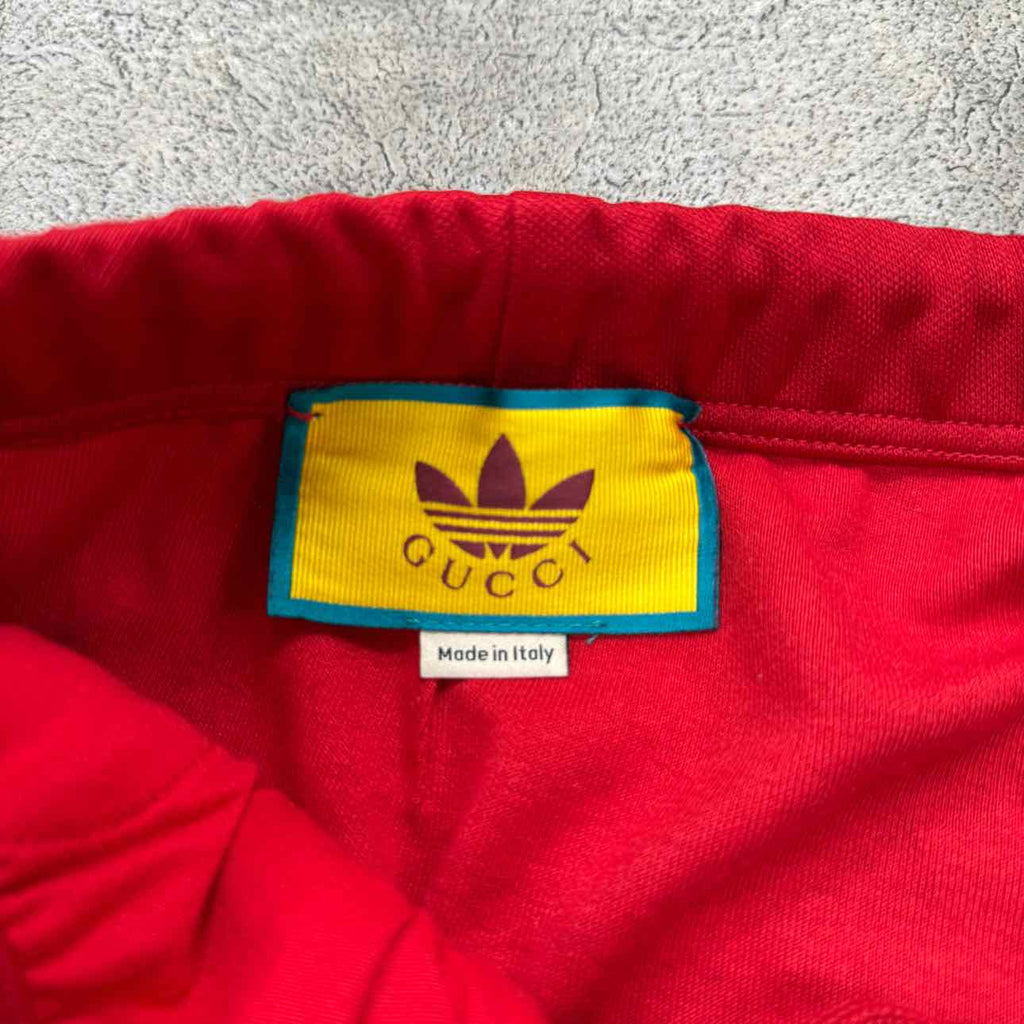 Gucci Track Pants "ADIDAS" Red Used Size L