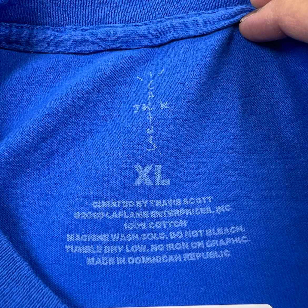 Travis Scott T-Shirt "SERIES III" Blue New Size XL