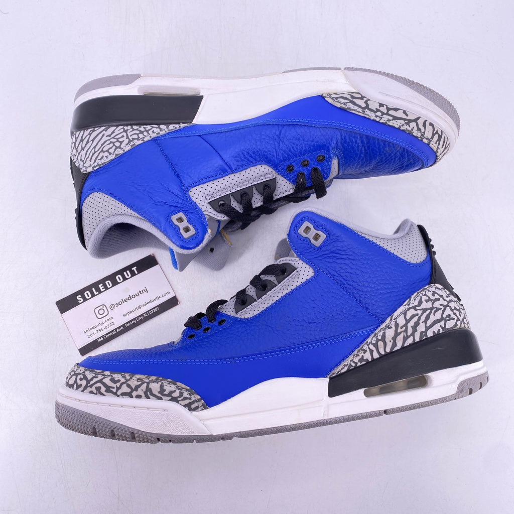 Air Jordan 3 Retro "Varsity Royal" 2020 Used Size 10.5