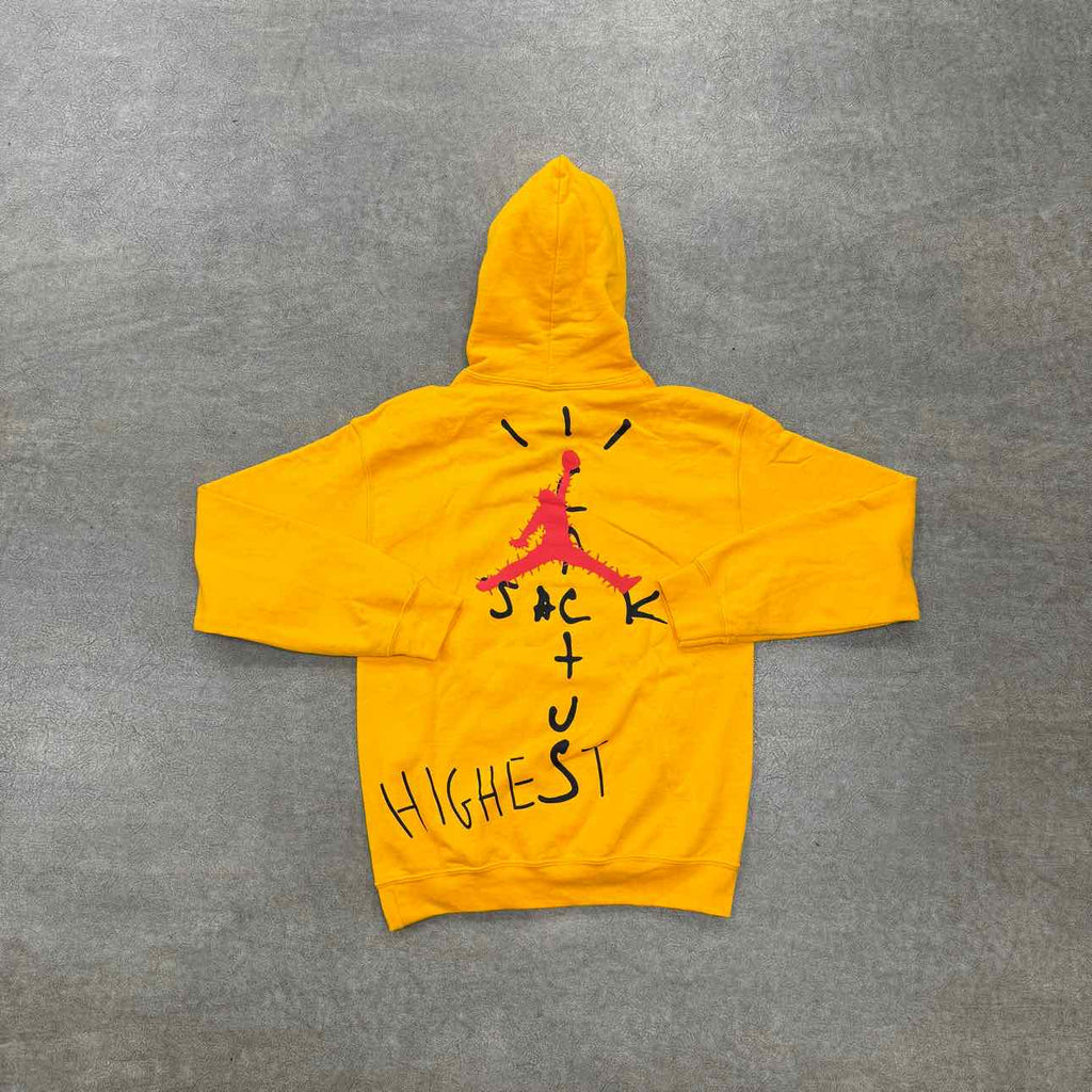 Travis Scott Hoodie "NIKE" Yellow New Size S