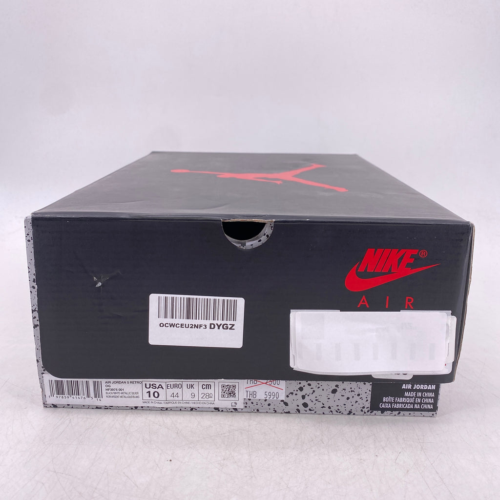 Air Jordan 5 Retro "Black Metallic Reimagined" 2025 New Size 10
