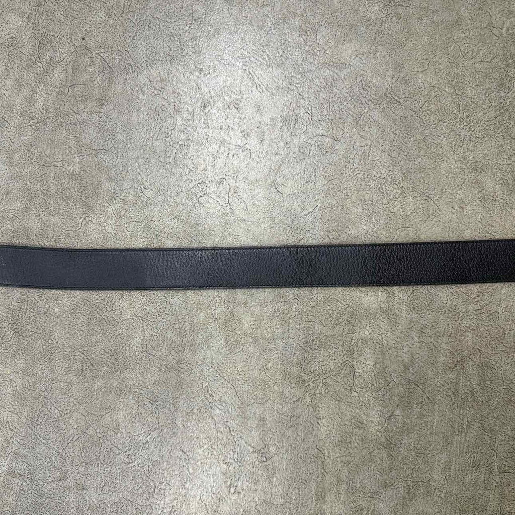 Gucci (W) Belt "GG GOLD BUCKLE" New Black Size 30