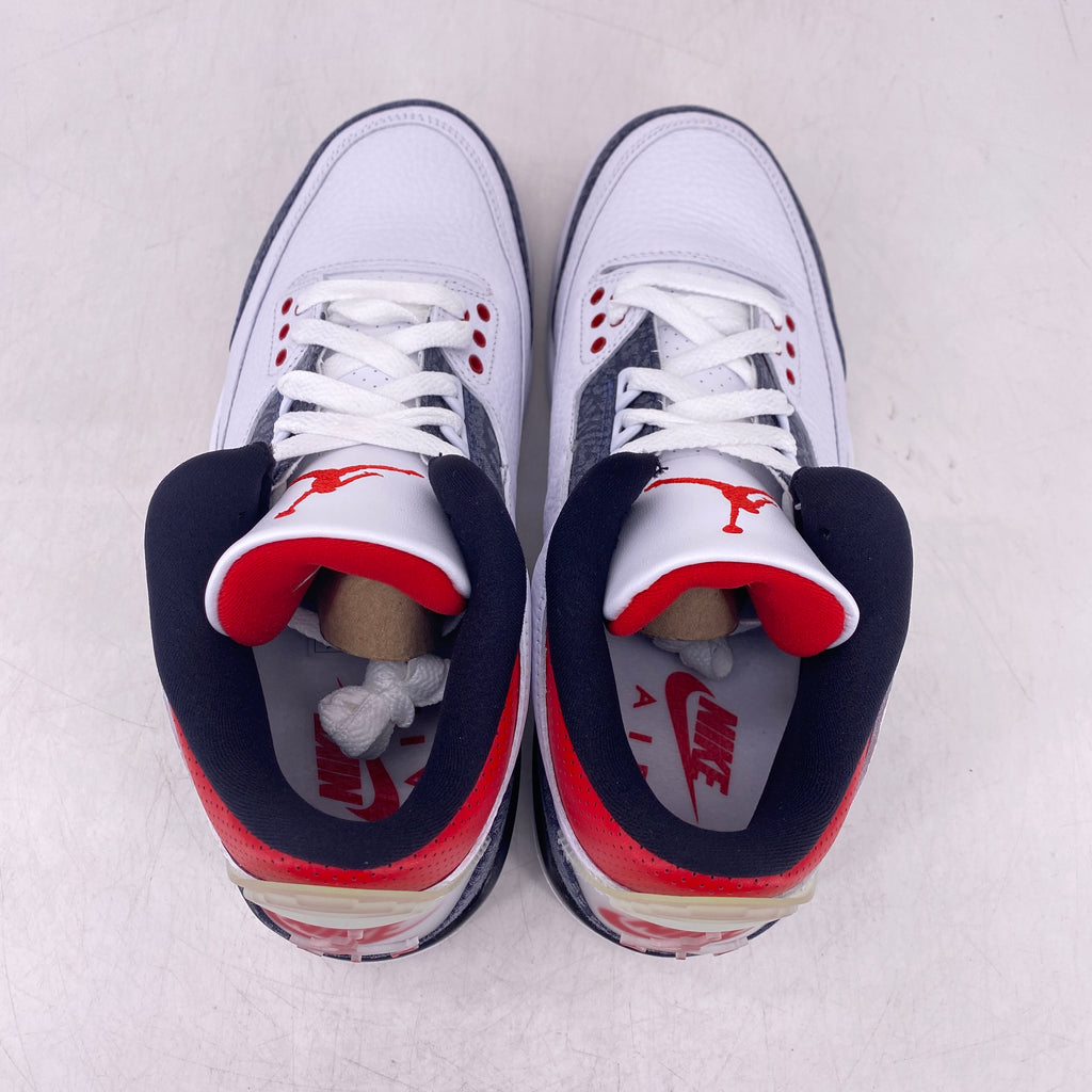 Air Jordan 3 Retro "Fire Red Denim" 2020 New Size 8
