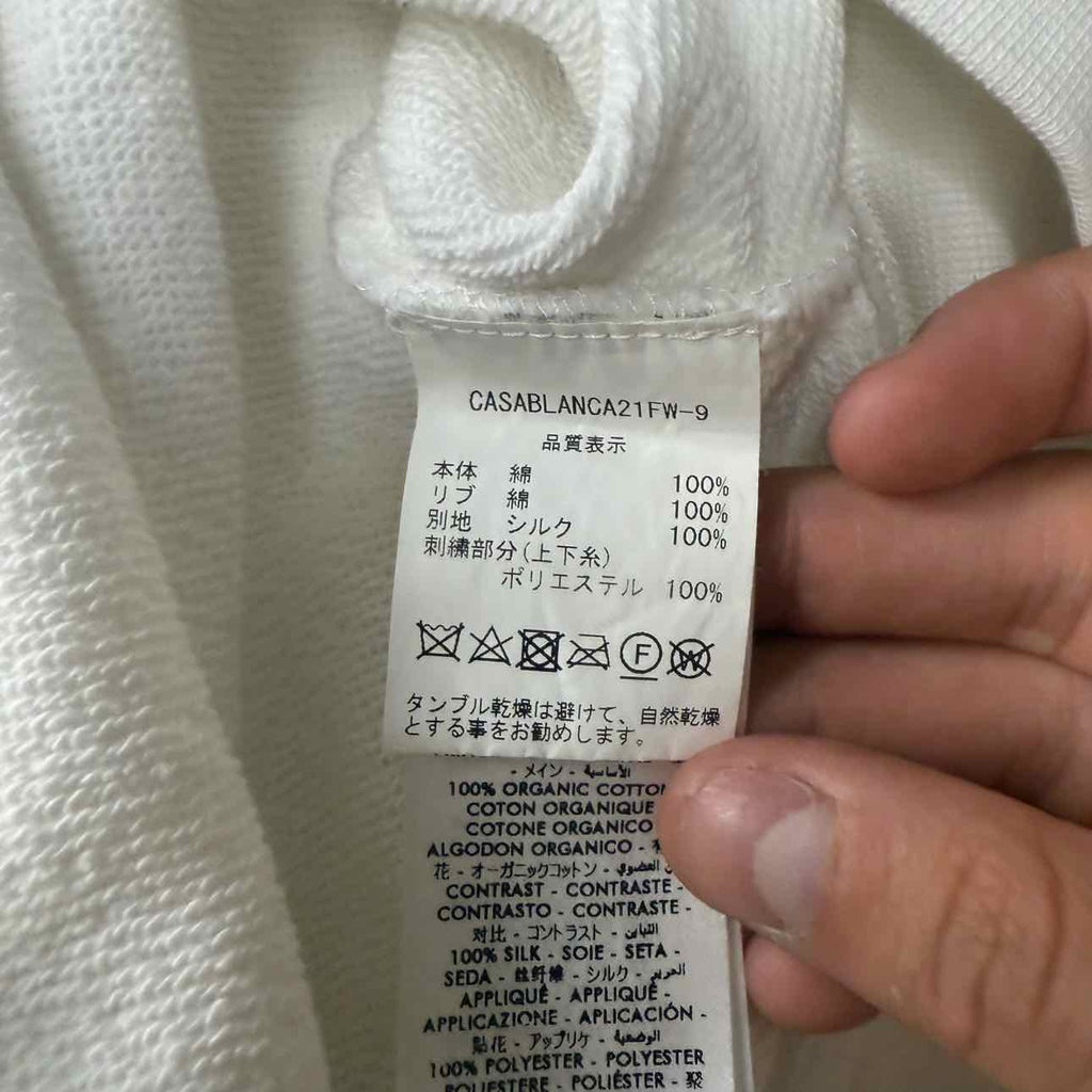 Casablanca Hoodie "SILK SCARF" White Used Size L