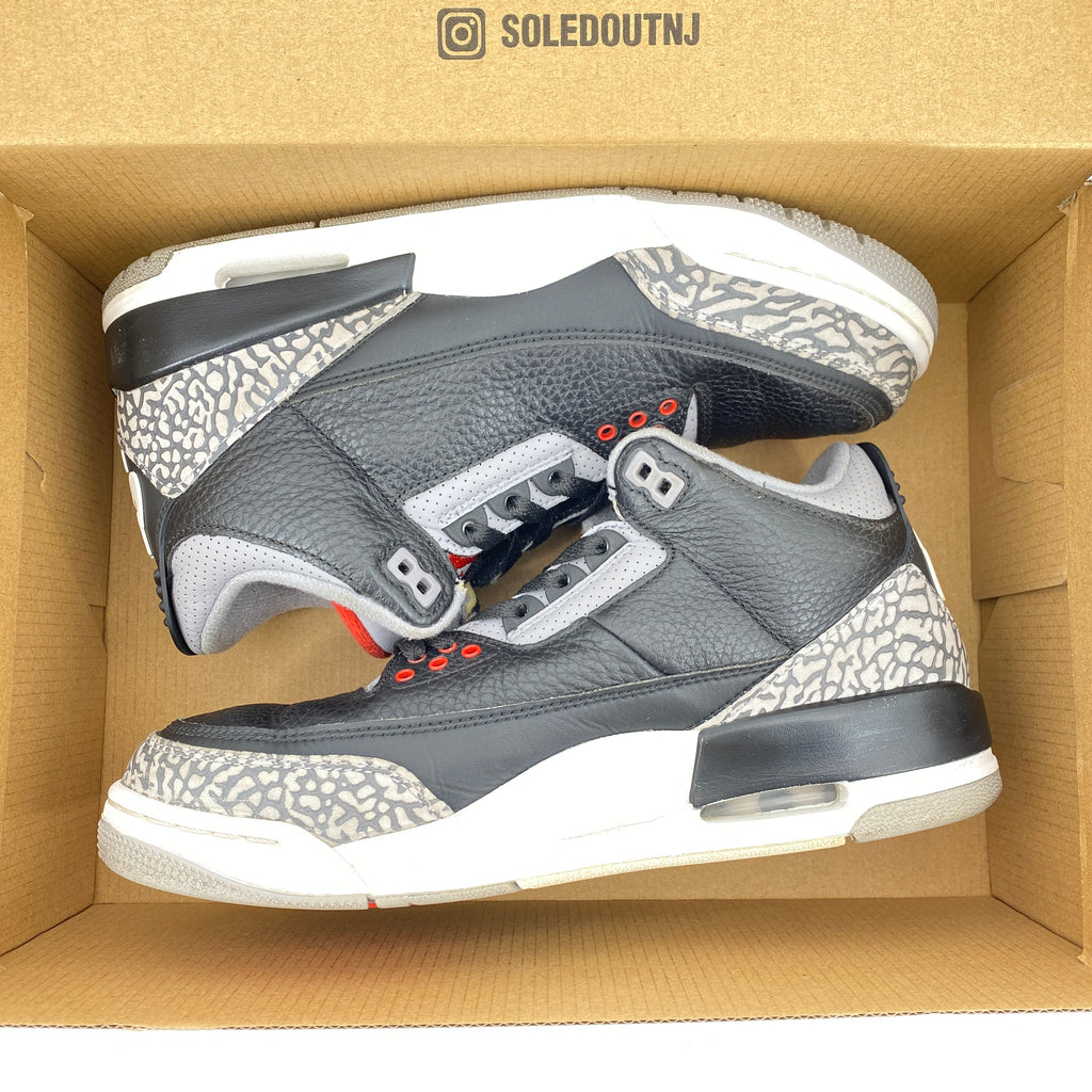 Air Jordan 3 Retro "Black Cement" 2018 Used Size 7.5