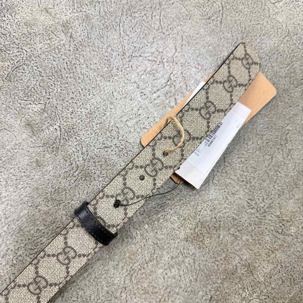 Gucci (W) Belt "REVERSIBLE GG GOLD BUCKLE" New Brown Size 26