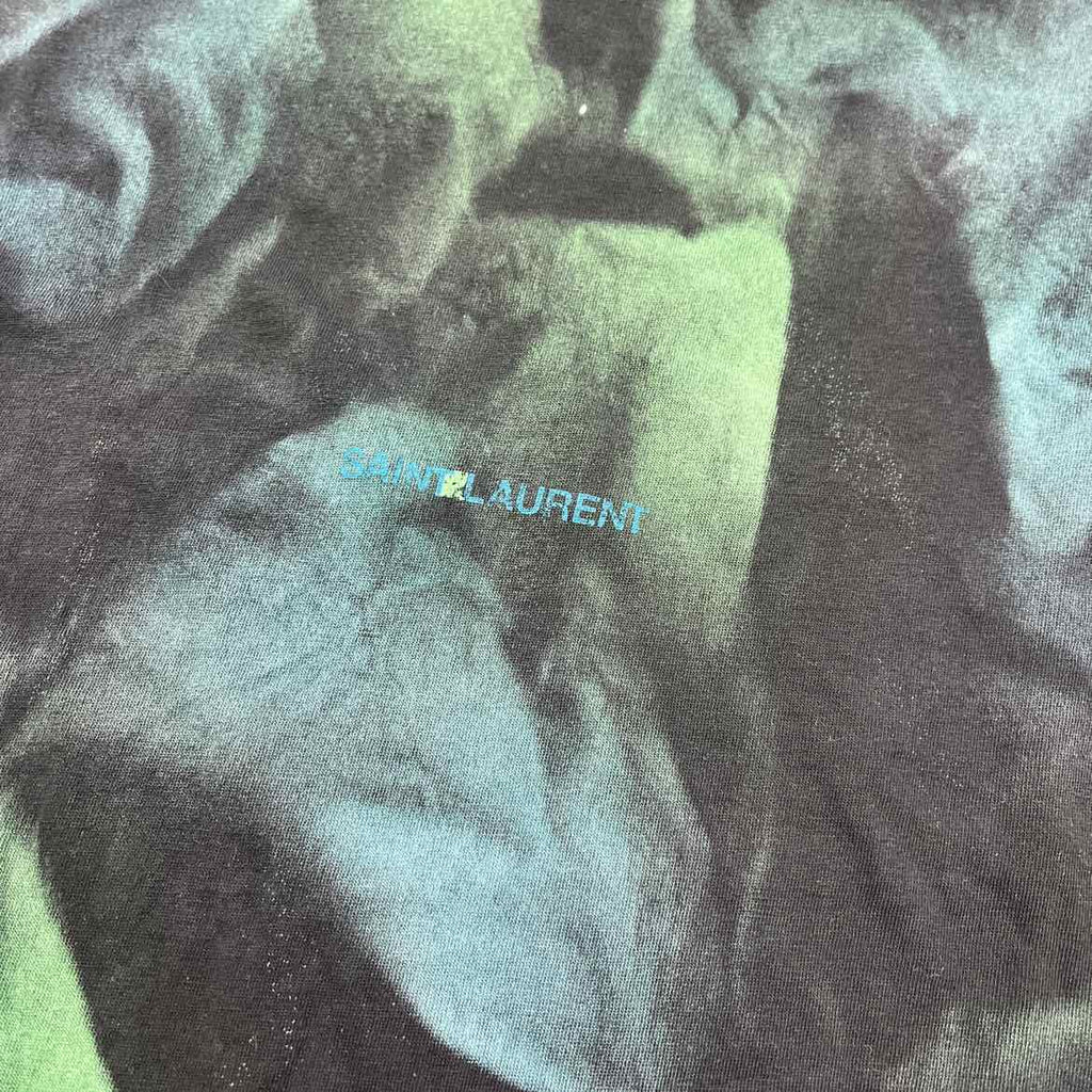 Saint Laurent T-Shirt "TIE DYE" Green Used Size 2XL