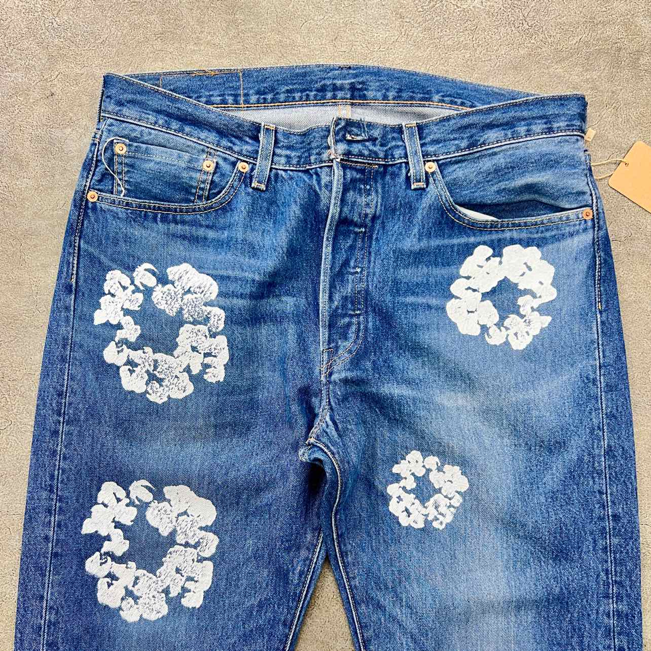 Denim Tears Jeans &quot;COTTON WREATH&quot; Light Blue New Size 34