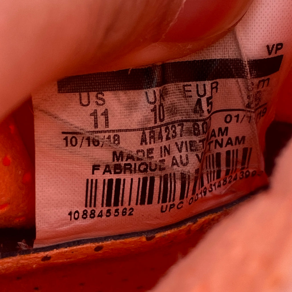 Nike Air Fear of God 1 "Orange Pulse" 2019 Used Size 11