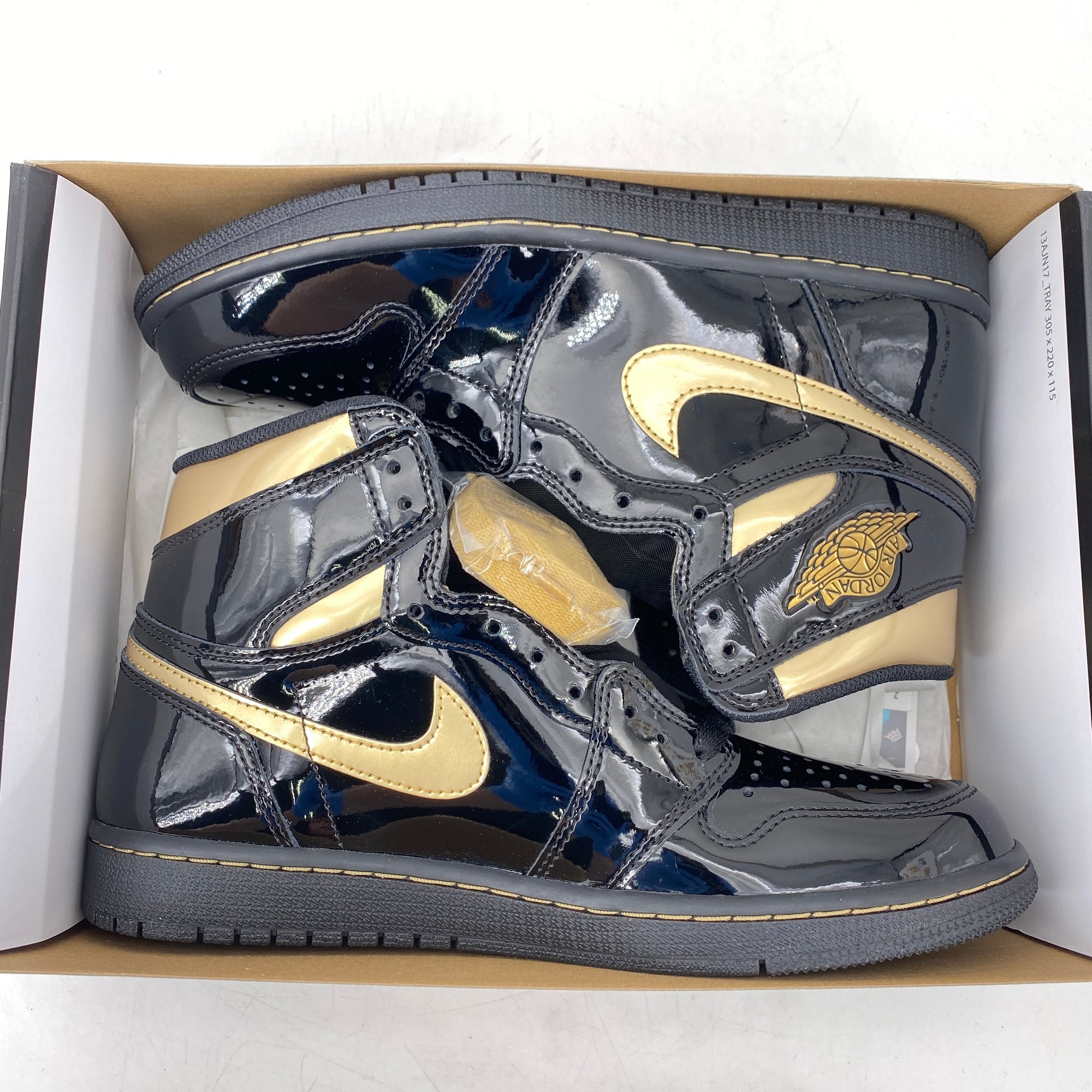 Air Jordan 1 Retro High OG &quot;Black Metallic Gold&quot; 2020 New Size 9