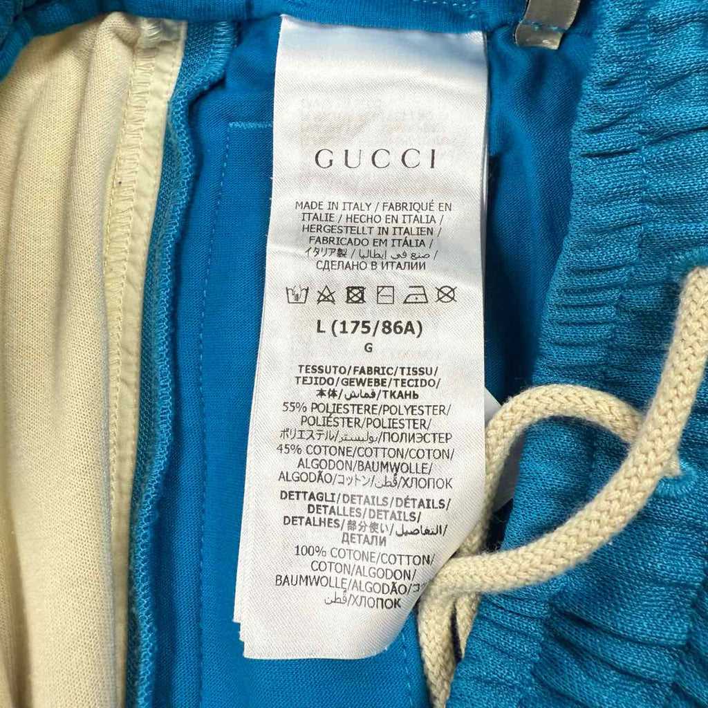 Gucci Sweatpants "INTERLOCKING G" Blue Used Size L