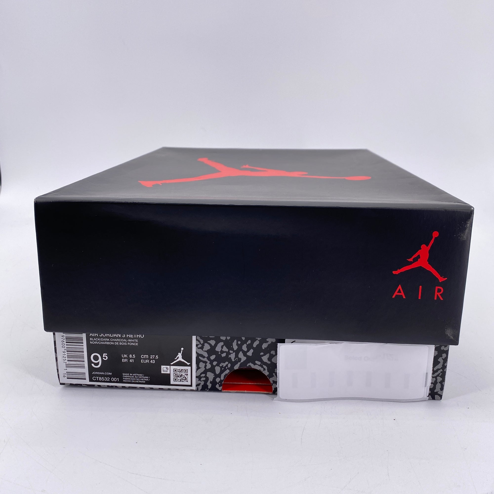 Air Jordan 3 Retro &quot;Black Cat&quot; 2025 New Size 9.5