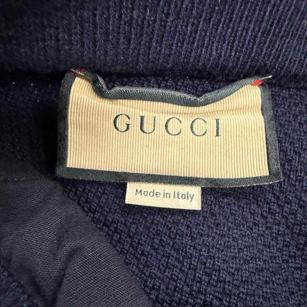 Gucci Sweatpants "STRIPED LOGO" Navy Used Size L