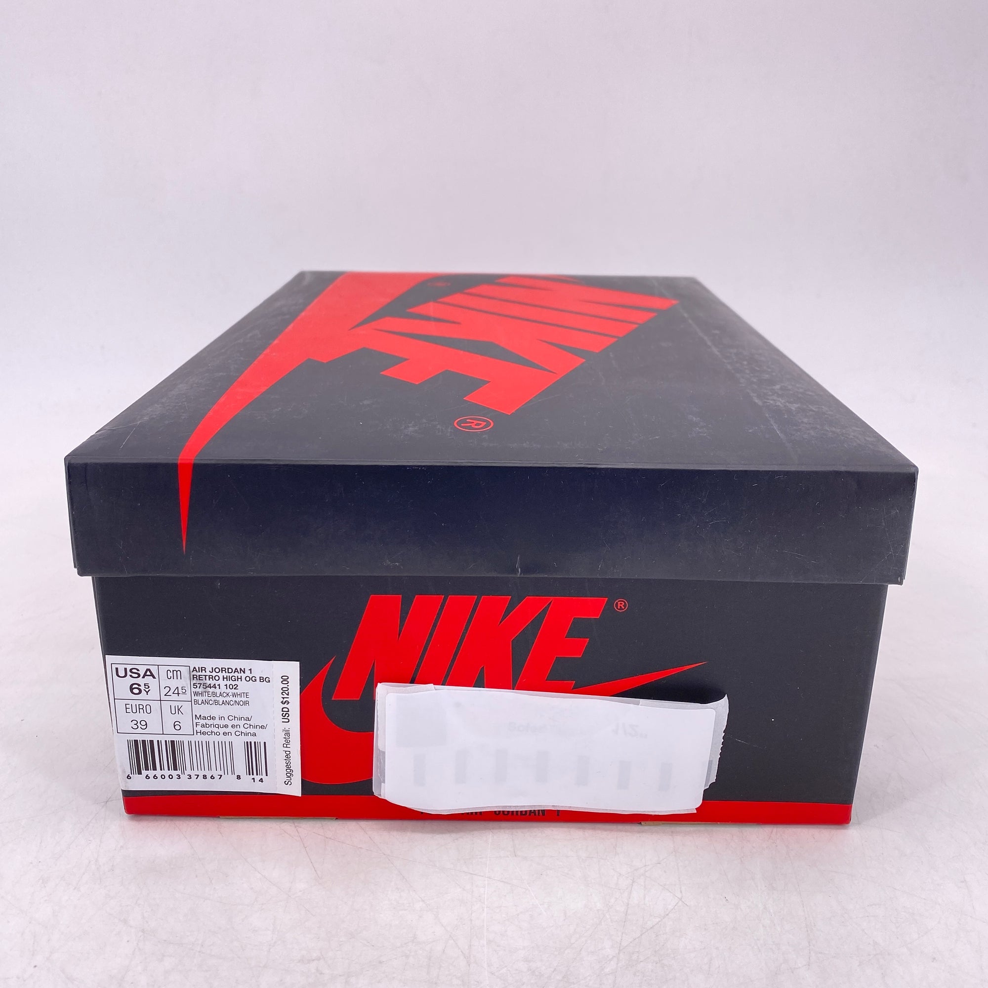 Air Jordan (GS) 1 Retro High OG &quot;Ying Yang White&quot; 2016 New Size 6.5Y