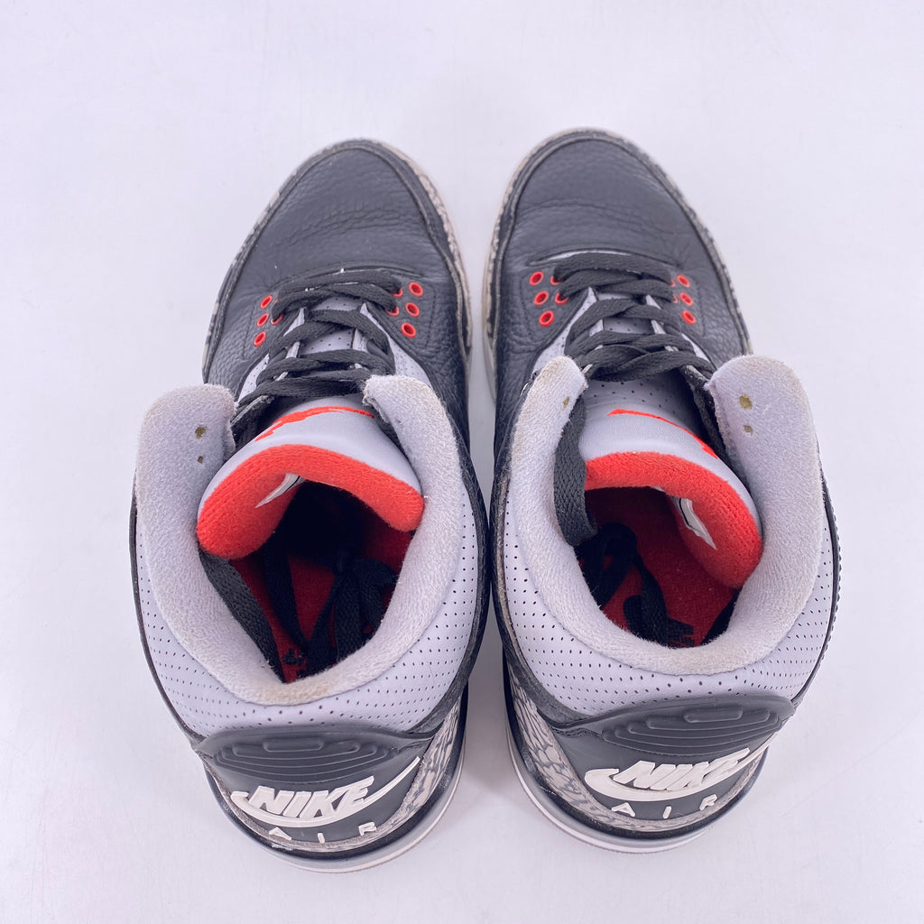 Air Jordan 3 Retro "Black Cement" 2018 Used Size 7.5